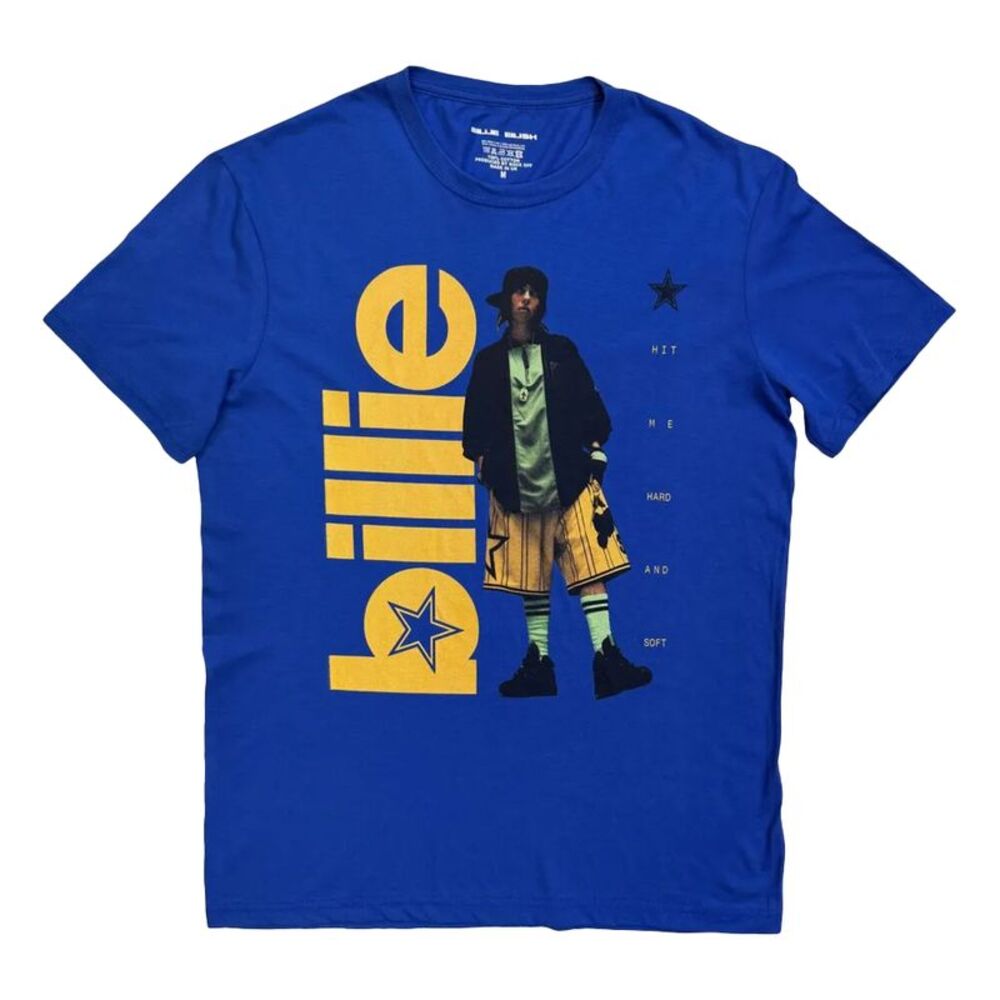 Billie Eilish Unisex Adult Billie T-Shirt / Blue